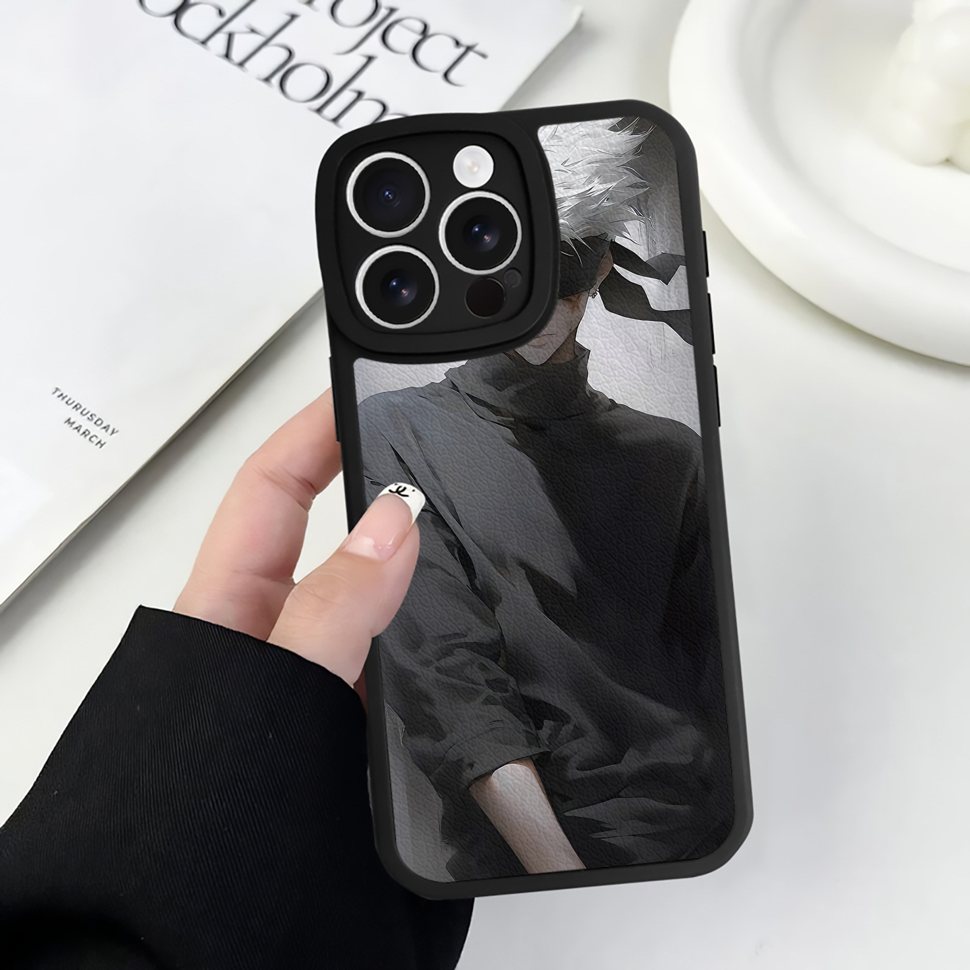 （画像用） 呪術廻戦 Jujutsu Kaisen 【iPhone 16シリーズ対応】シリコンスマホケース（レザー調） 材質：シリコン